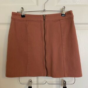 mauve mini skirt